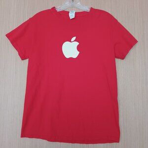 Mac Apple Logo Unisex Small Red Logo T Shirt